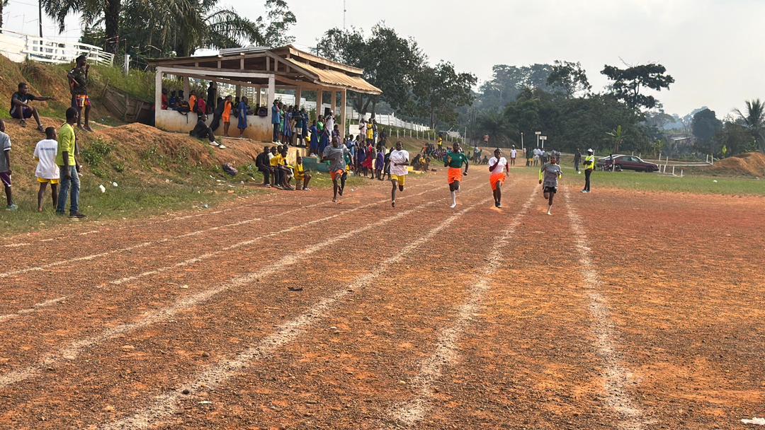 Students lined up for sprint competition